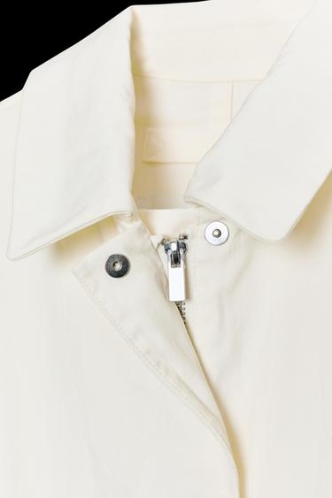 Zara ZW COLLECTION OVERSIZED TRENCH COAT - Oyster-white