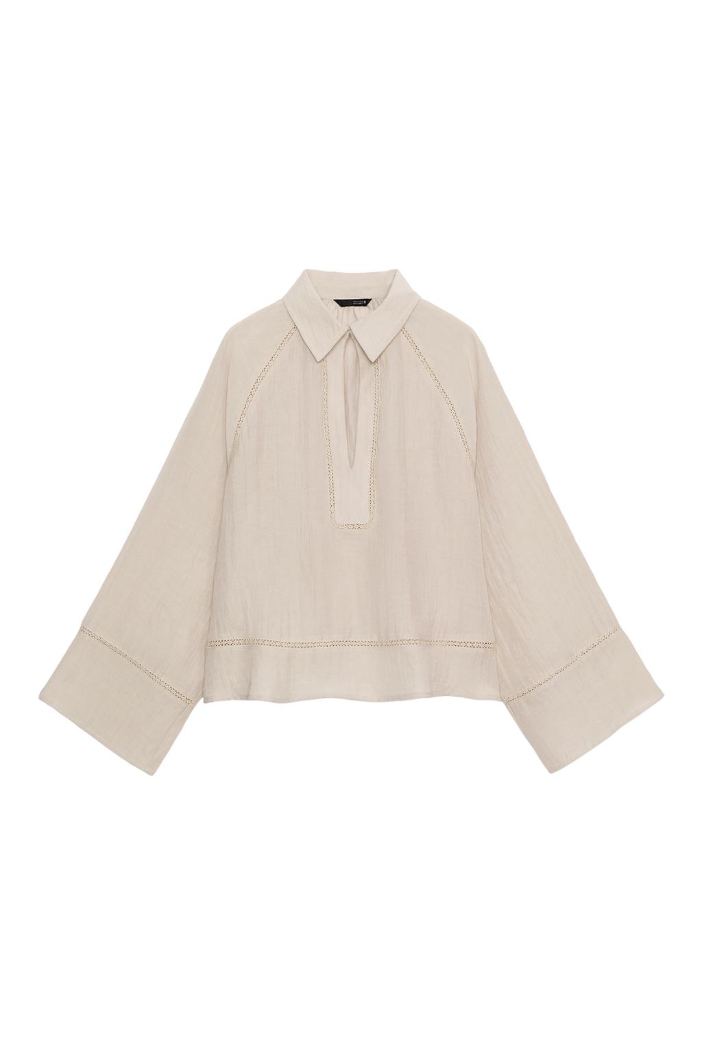 RUSTIC LACE INSERT BLOUSE - image 3
