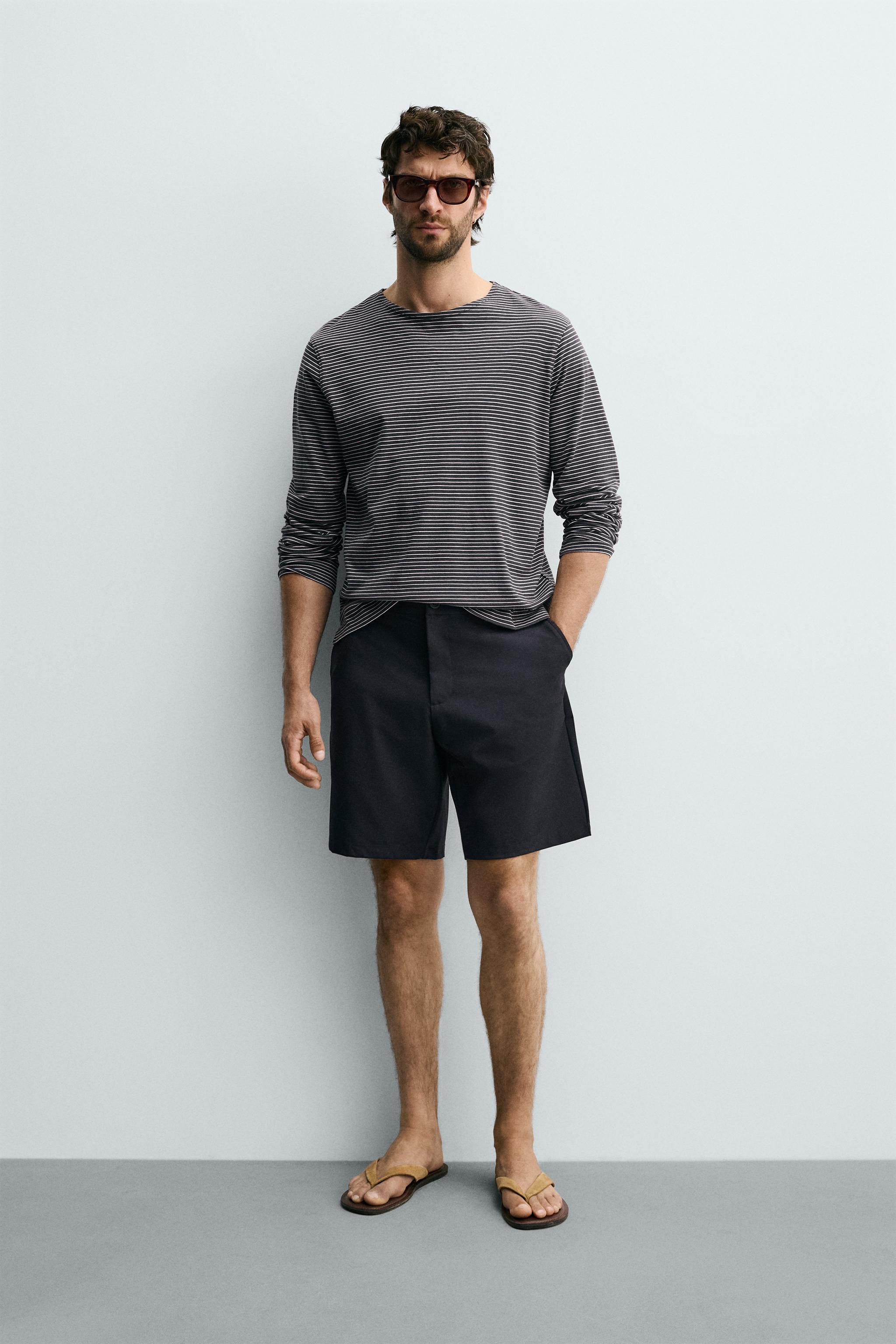 COMFORT TECHNICAL SHORTS - Navy blue | ZARA Canada