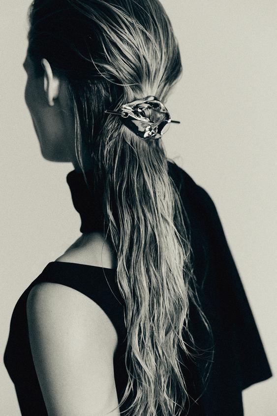 METAL HAIR CLIP - Silver by Zara - Image 0