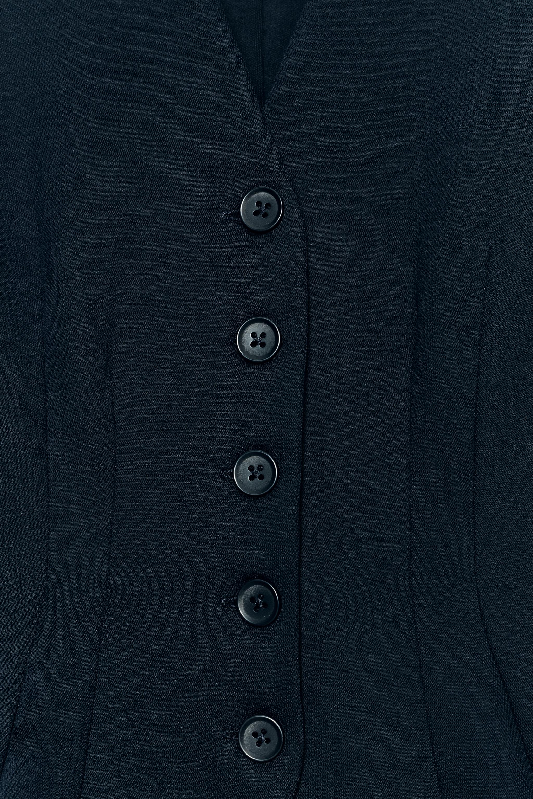 Женские жилеты Zara INTERLOCK BUTTON VEST — фото 7