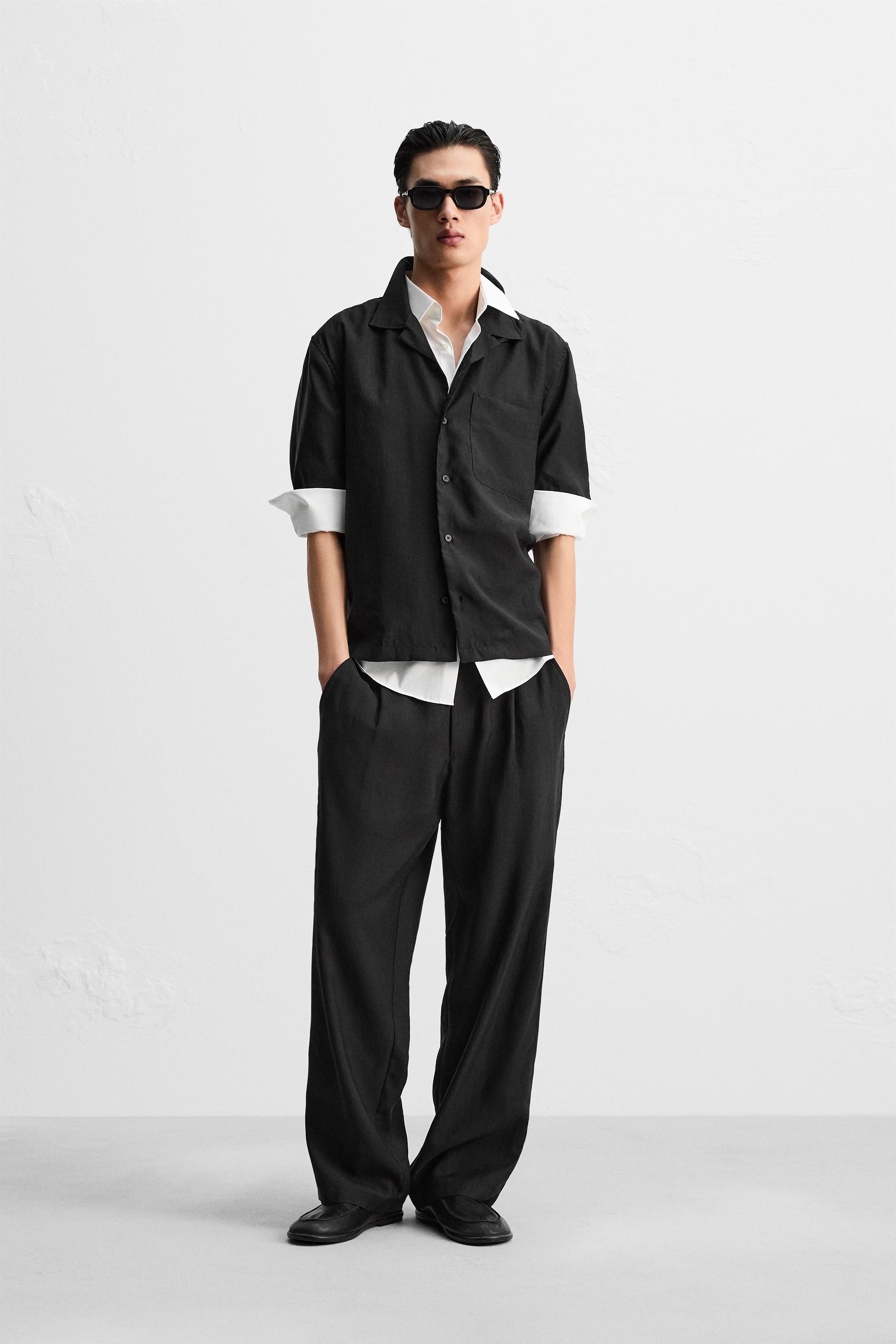 リヨセルブレンド パンツ - ブラック | ZARA Japan / 日本