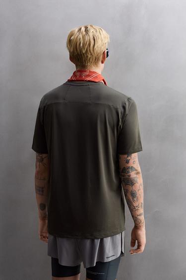 TEXTURED TRAINING T-SHIRT - Grey green by Zara - Image 2