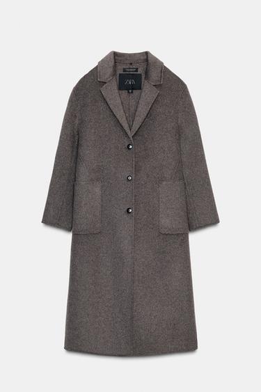MANTEAU EN MÉLANGE DE LAINE ZW COLLECTION ÉDITION LIMITÉE - Gris taupe de Zara - Image 9