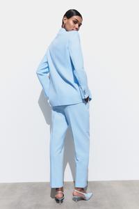 DOUBLE BREASTED SUIT JACKET AND ANKLE-GRAZER PANTS