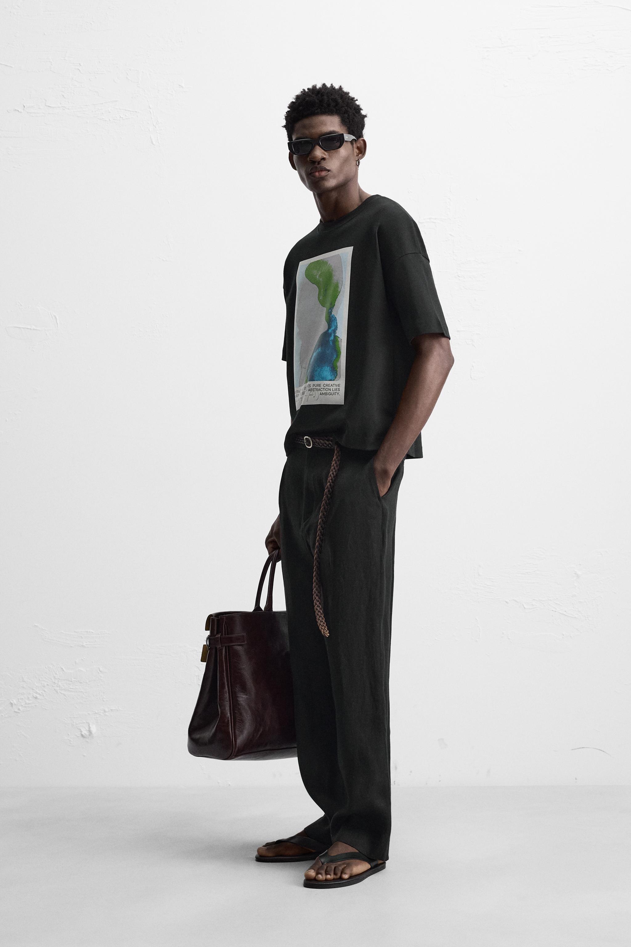 WATERCOLOR PRINT SWEATSHIRT - Black | ZARA United States