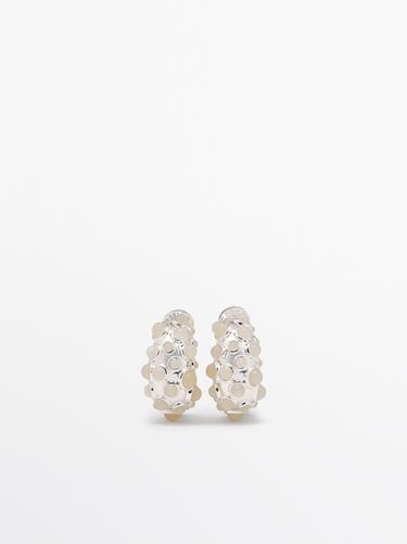 Pendientes gota piedras - Limited edition - Plata de Zara
