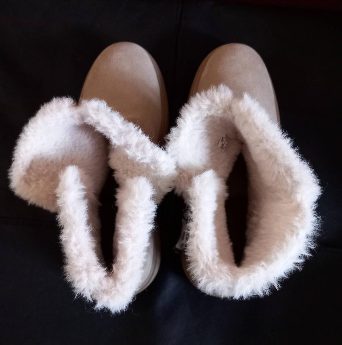 SPLIT SUEDE FAUX SHEARLING BOOTS - Image 4