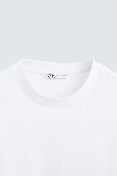 HEAVYWEIGHT REGULAR FIT BASIC T-SHIRT - White by Zara - Image 7