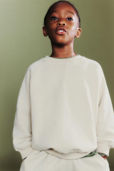 FLOCK LOGO SWEATSHIRT - Greenish by Zara