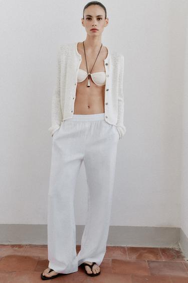 КАРДИГАН КРУПНОЙ ВЯЗКИ — ЭКРЮ от Zara