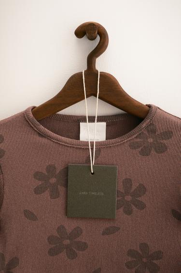 ZARA TIMELESS - FLORAL PRINT T-SHIRT - Pink / Lilac by Zara - Image 2