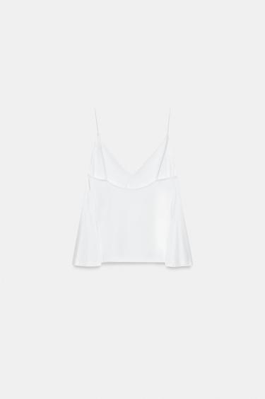 SUPIMA® COTTON TOP WITH RUFFLES - White by Zara - Image 5