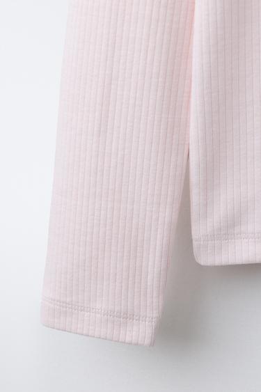 PLAIN RIBBED T-SHIRT - Pink by Zara - Image 3