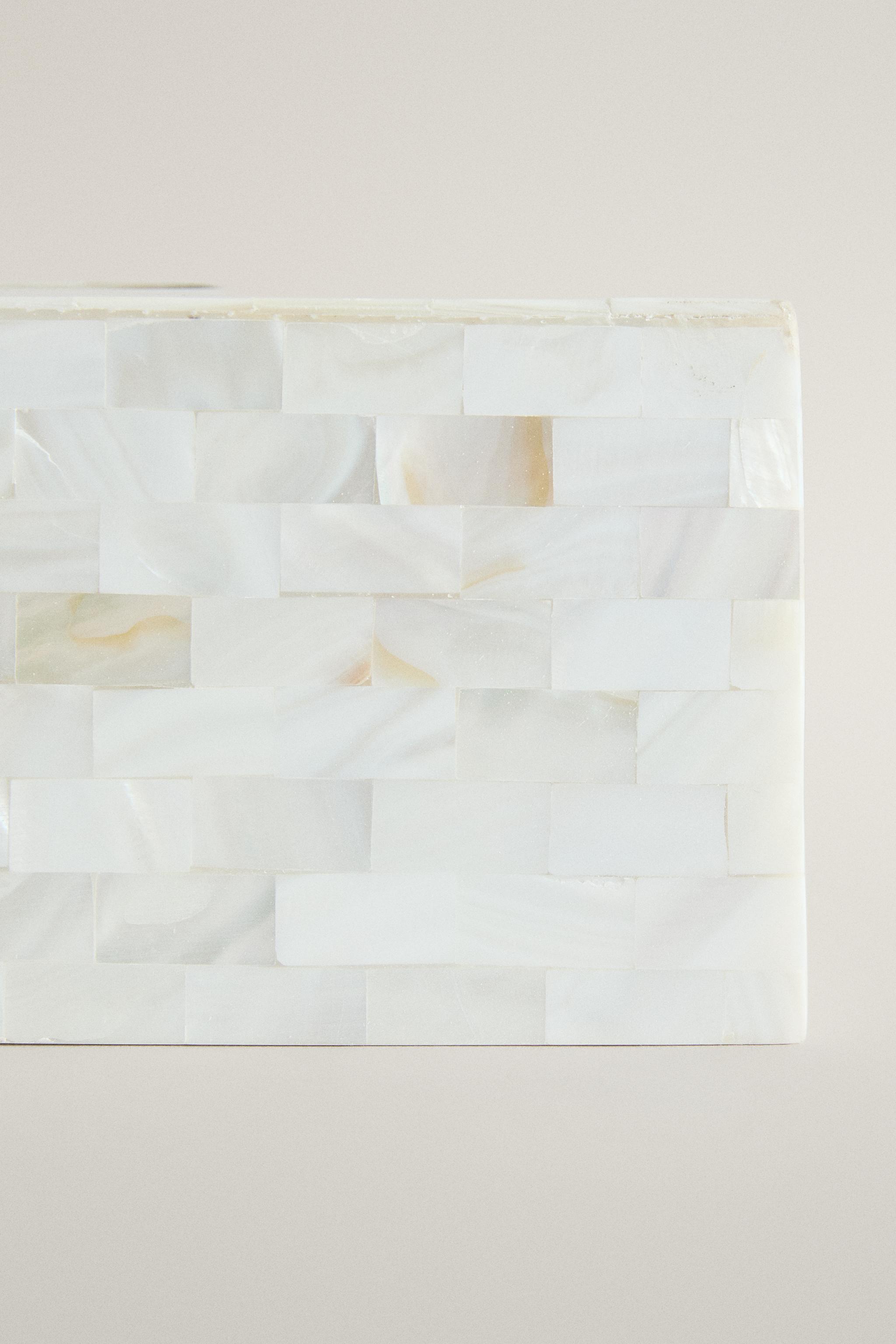 MOTHER-OF-PEARL TISSUE BOX