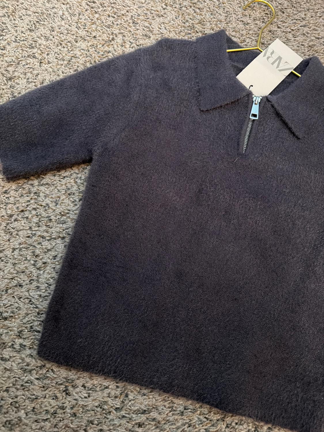 FAUX FUR POLO SHIRT - Image 3
