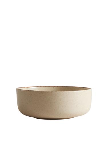 BOL EN GRÈS BORD EFFET VIEILLI - Écru clair de Zara