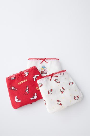 AGES 1-6 / THREE-PACK OF HELLO KITTY © SANRIO BRIEFS - Ecru / Red by Zara - Image 5