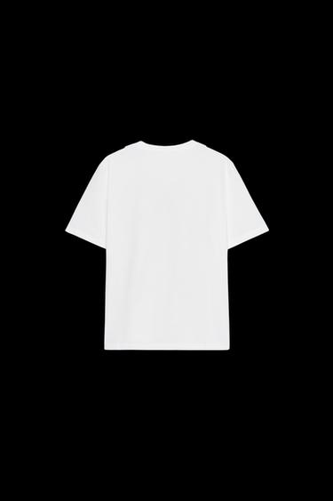 T-SHIRT WITH CONTRAST BOW - White by Zara