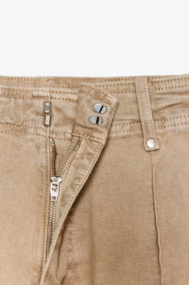 ZW COLLECTION WIDE-LEG HIGH-WAIST JEANS - SAND/BROWN by Zara - Image 8