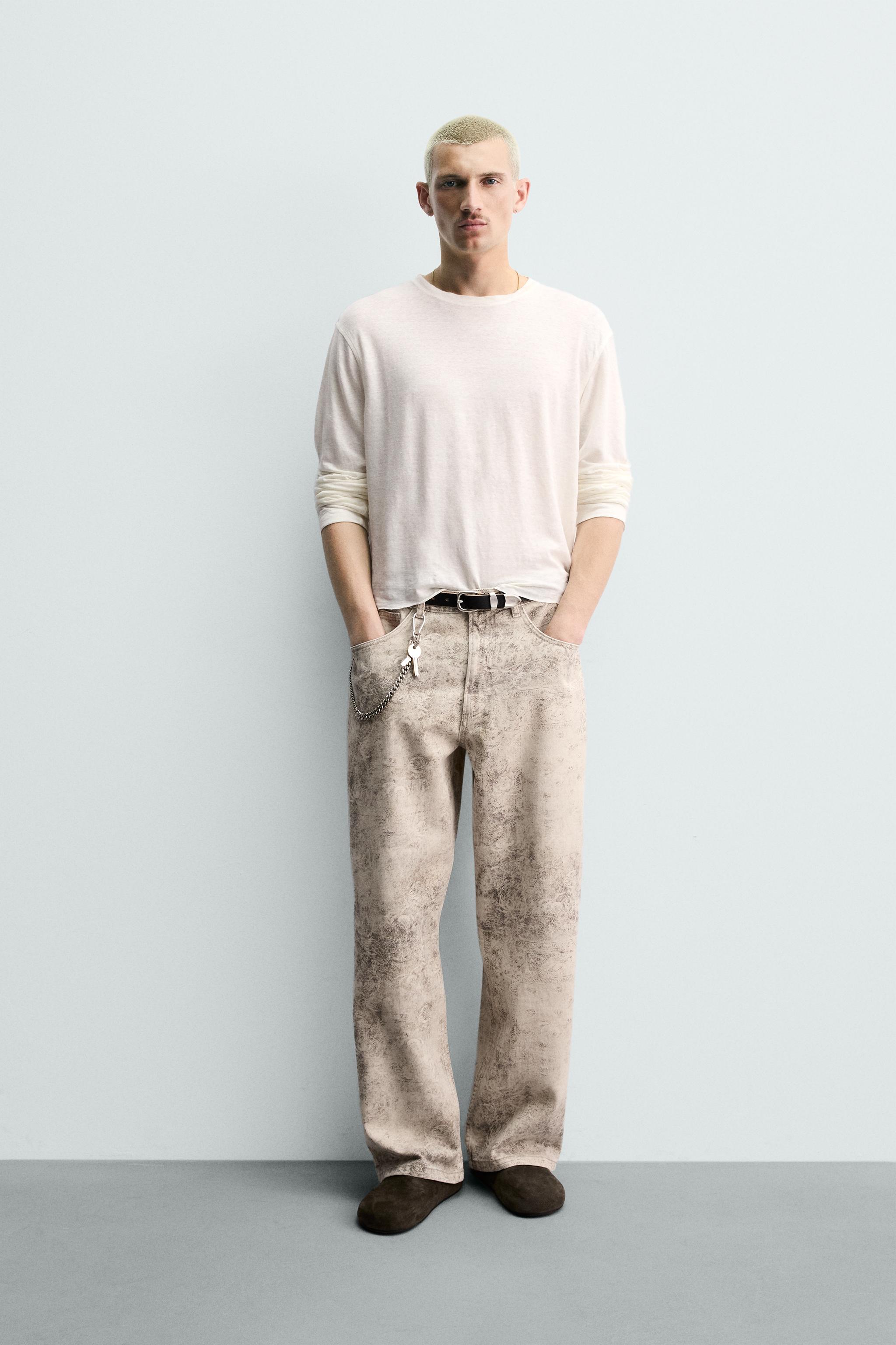 ABSTRACT PRINT BAGGY FIT PANTS