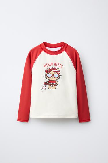HELLO KITTY © SANRIO RASH GUARD - Red by Zara - Image 0