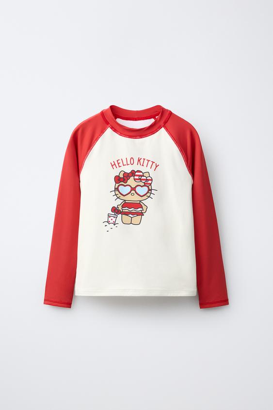 HELLO KITTY © SANRIO RASH GUARD - Red | ZARA Thailand