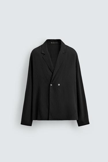 CHEMISE KIMONO À RAYURES - Noir de Zara - Image 5