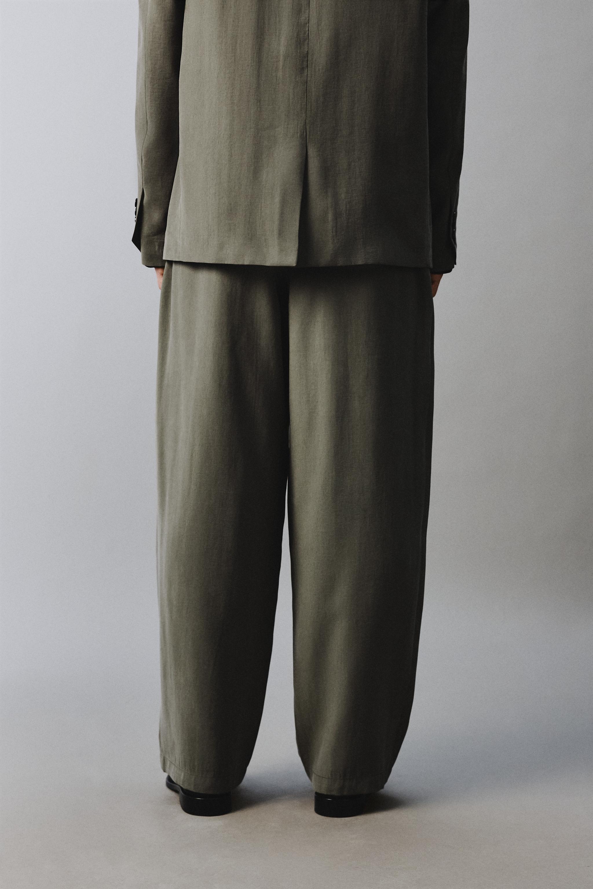 RELAXED FIT SUIT PANTS