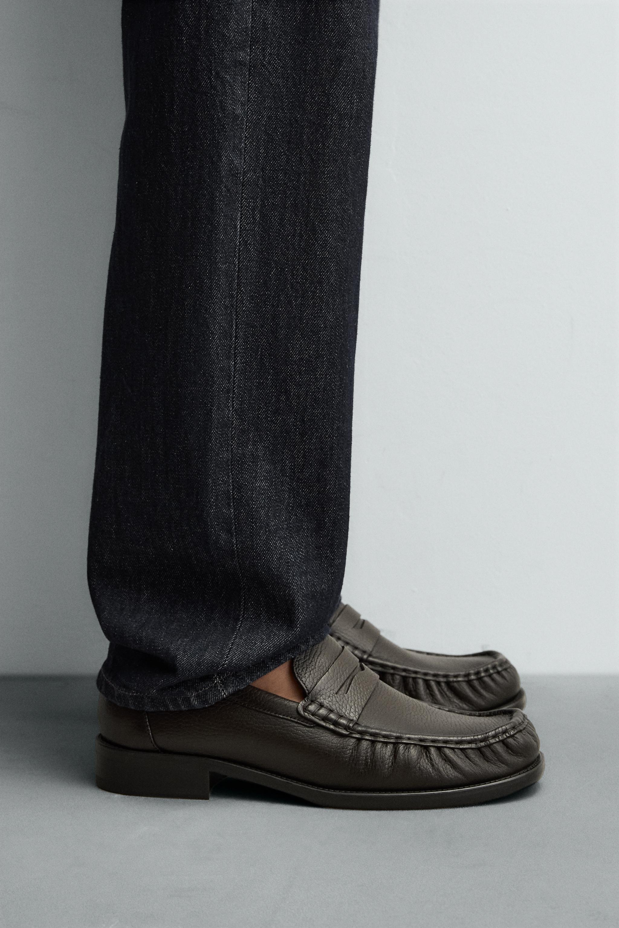 ZARA limited edition レザーローファー 40 ブラック