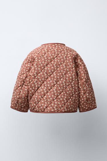 VESTE EN NYLON IMPRIMÉ FLEURS - Rose foncé de Zara - Image 3