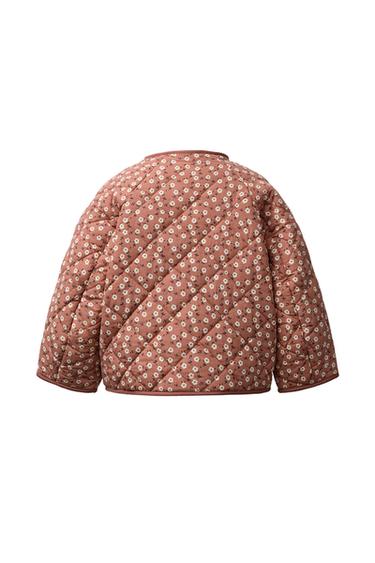 CAZADORA NYLON ESTAMPADO FLORES - Rosado oscuro de Zara