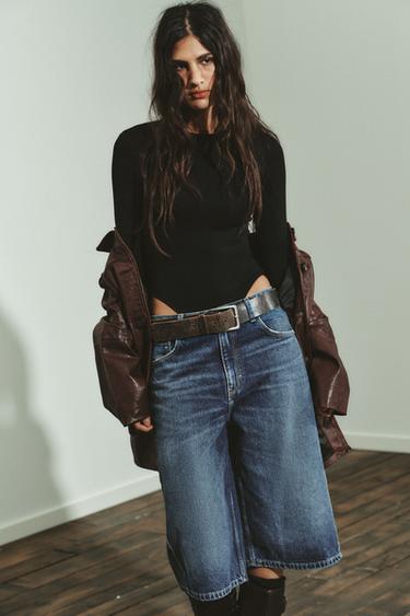 COTTON MODAL BODYSUIT - Black by Zara