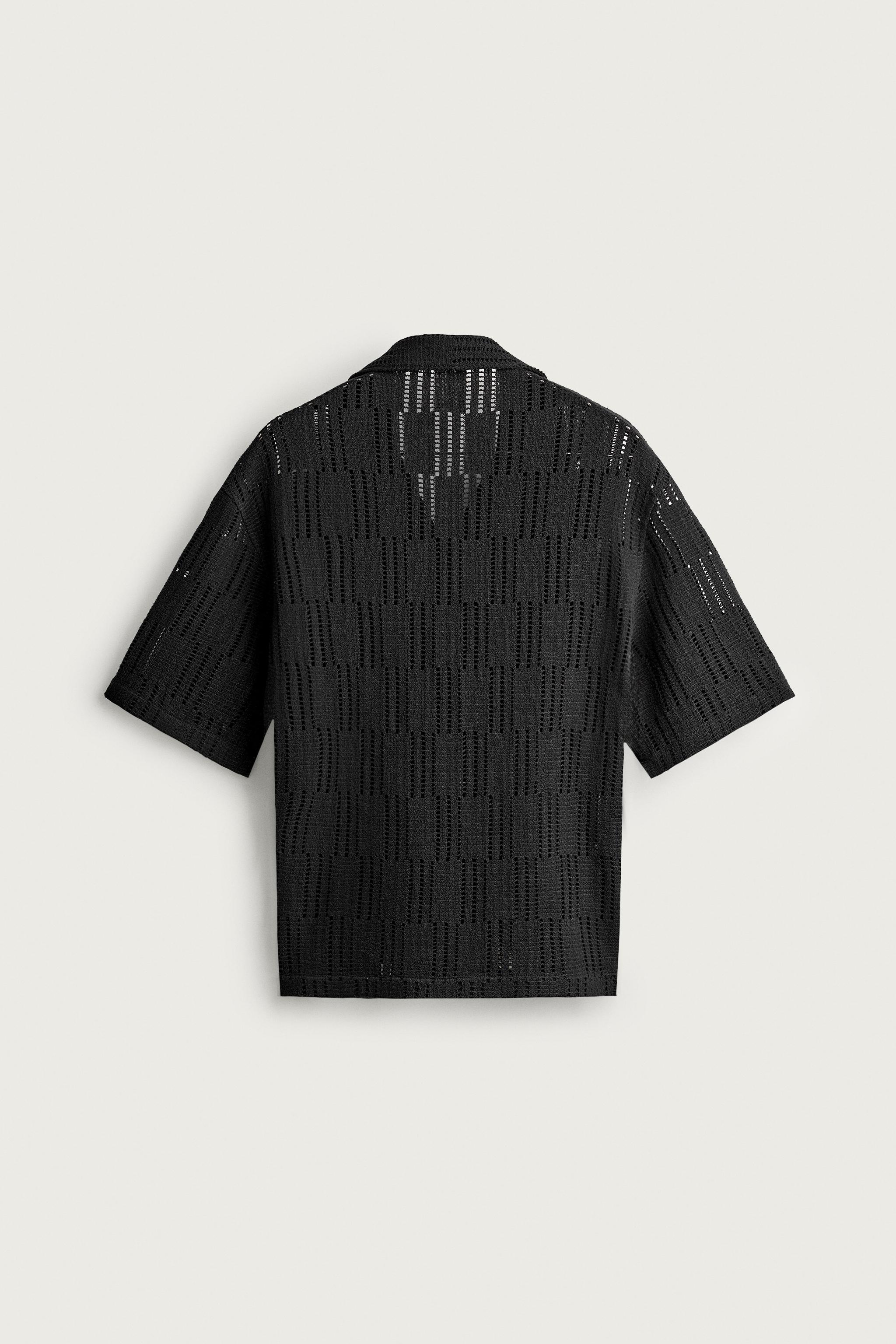 OPEN-KNIT RELAXED FIT SHIRT