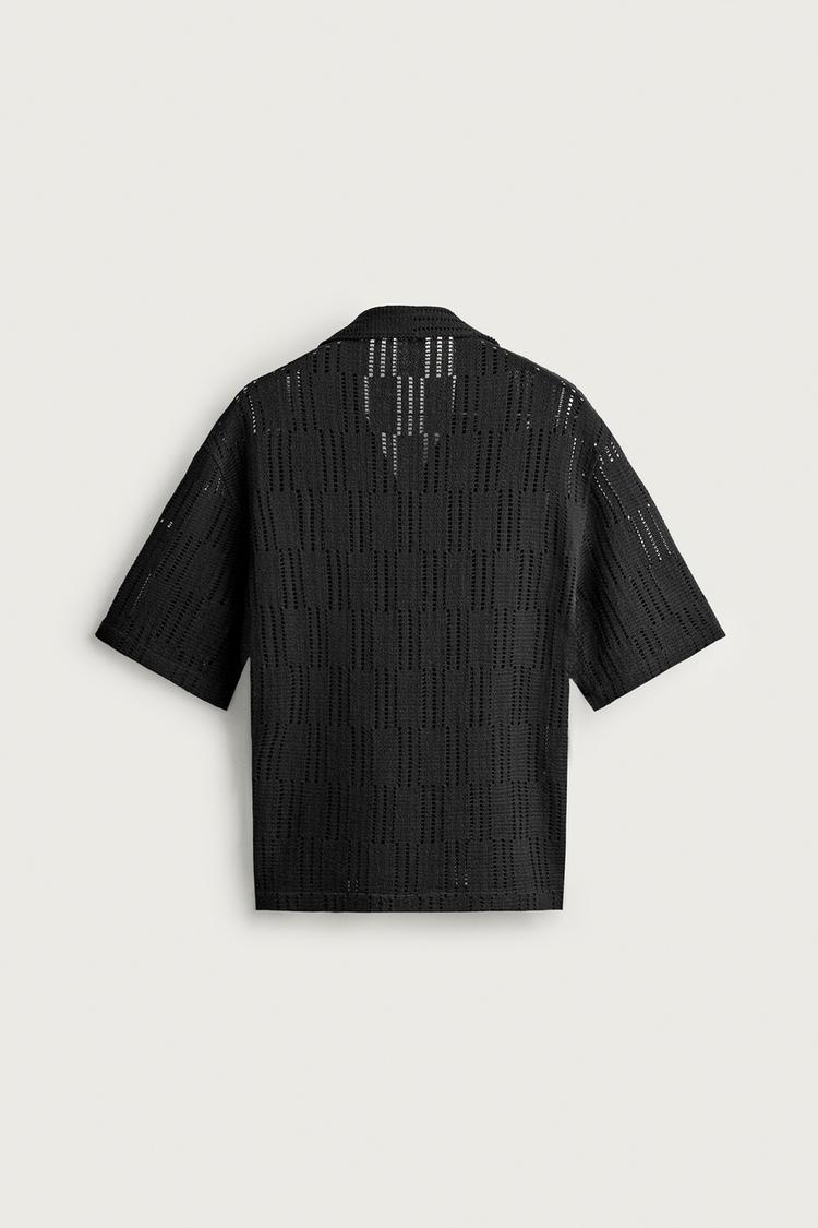 Camisa de tejido abierto de corte relajado 8