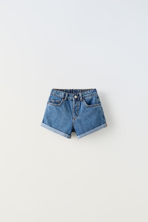 DENIM SHORTS - Mid-blue | ZARA United States