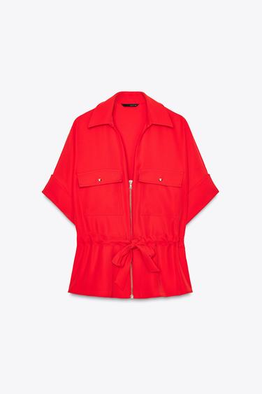 SAFARI SHIRT - Coral by Zara - Image 0