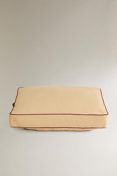 XL PET FLOOR CUSHION WITH PIPING - Beige by Zara - Image 1