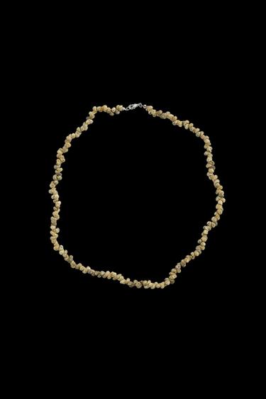 BEADED SEASHELL NECKLACE - Sand by Zara - Image 0