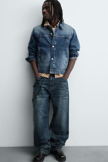 VESTE EN DENIM BASIQUE - Bleu de Zara - Image 4