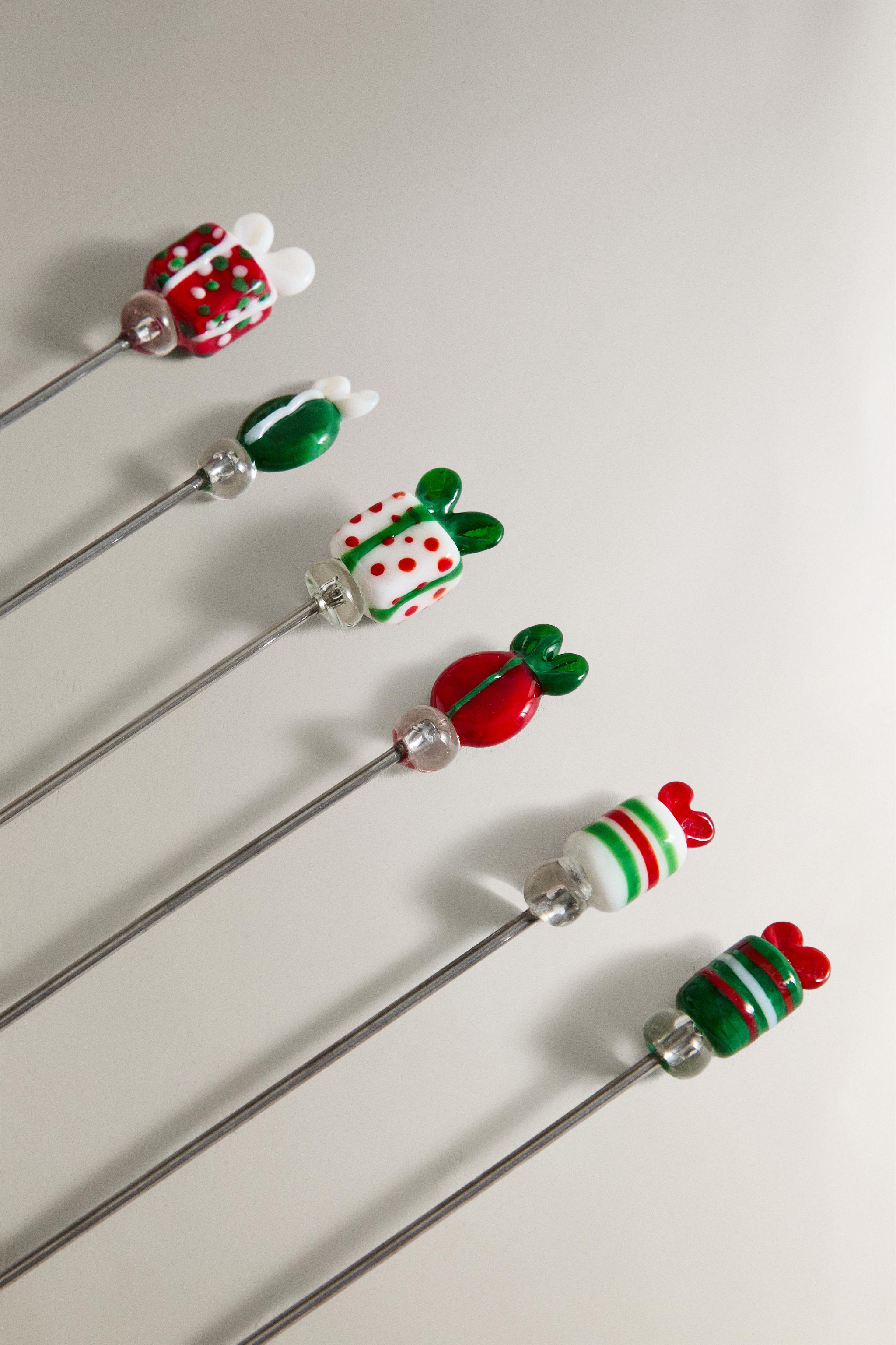 SET OF CHRISTMAS GIFT SKEWERS (SET OF 6)