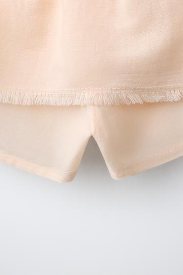 RUFFLED LACE TRIM SKIRT - Tangerine by Zara - Image 3