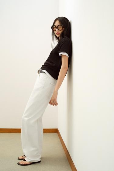 JEAN Z1975 DROIT TAILLE HAUTE LONG - Blanc de Zara - Image 2