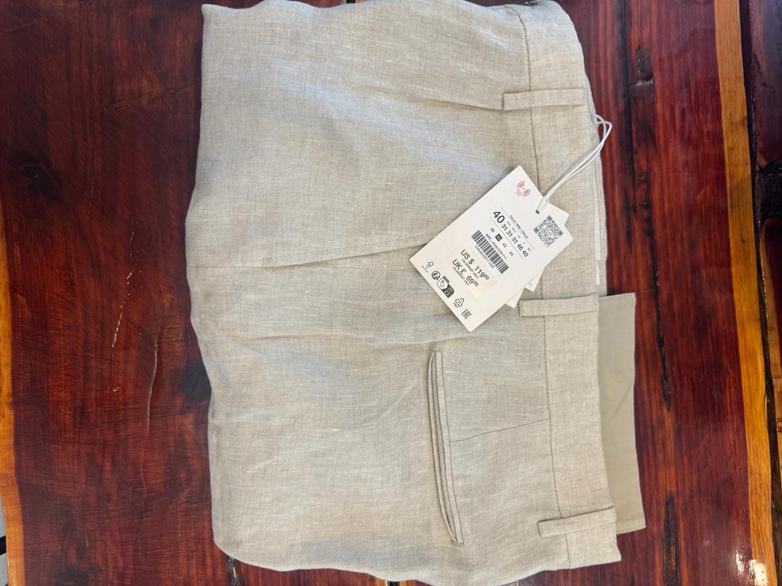PANTALÓN TRAJE 100% LINO - Image 3