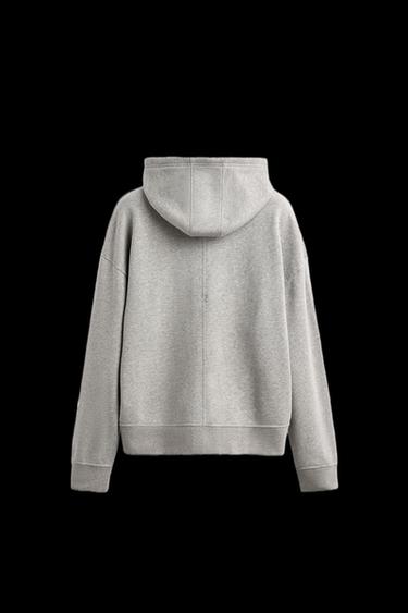 Zara HOODIE WITH ZIPPER X SR_A - Gray marl