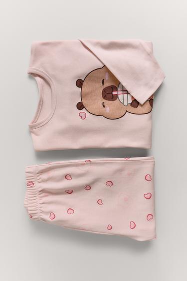 بيجامة CAPIBARA CAPYFUN © للأعمار 1 1/2-6 سنوات - وردي by Zara