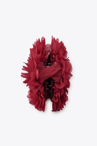 BARRETTE FLEUR ORGANZA - Rouge de Zara - Image 3