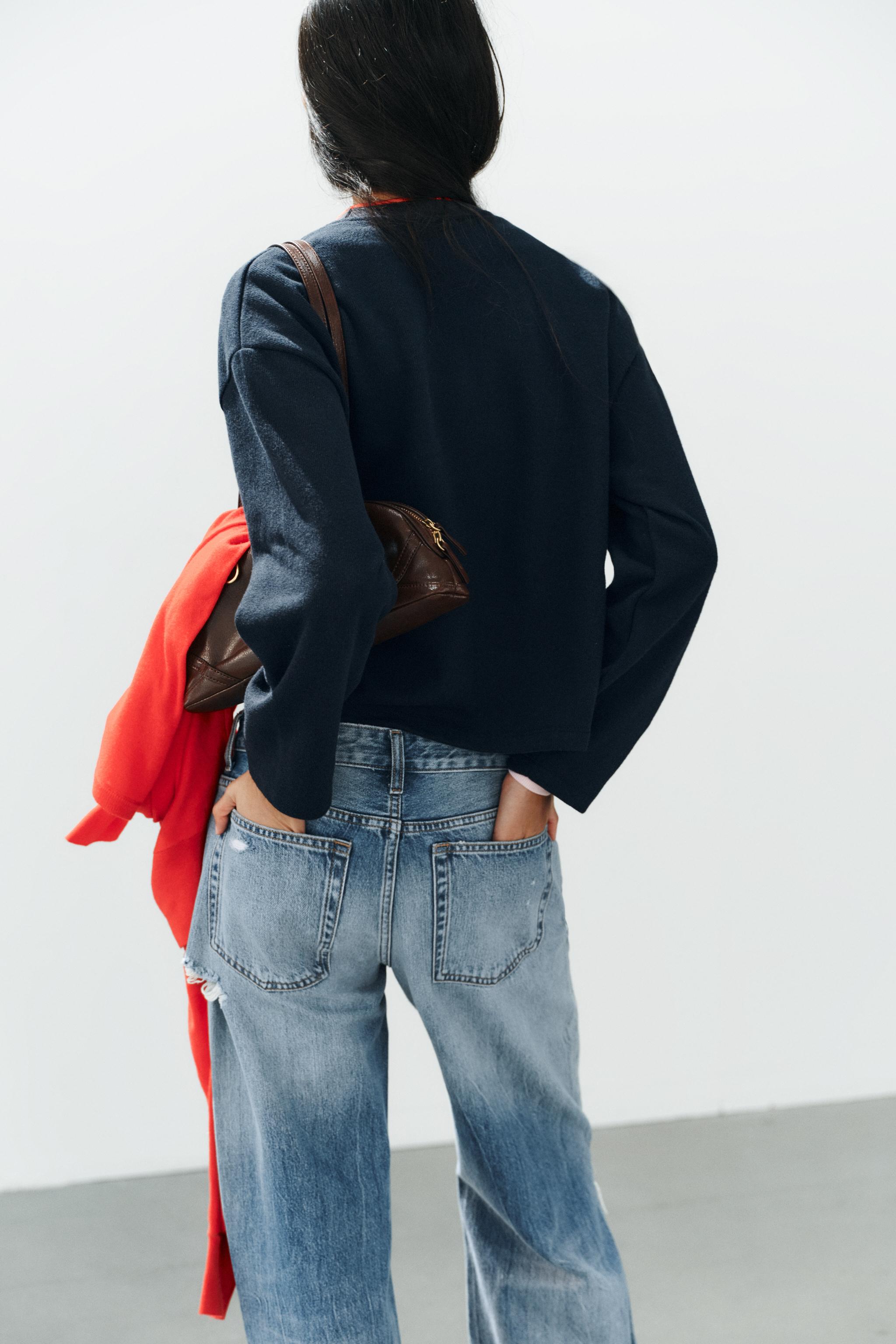 SOFT CONTRAST-STRIPE SWEATSHIRT