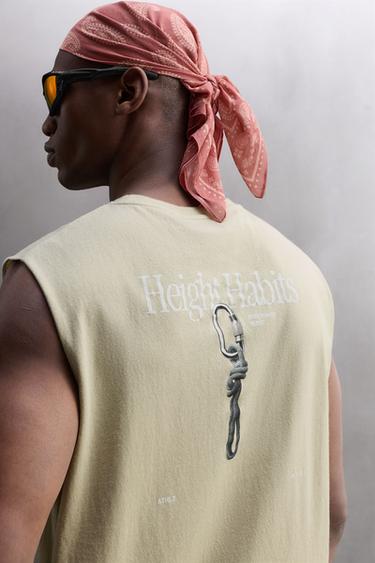 DÉBARDEUR À IMPRIMÉ GRAPHIQUE - Écru de Zara - Image 5