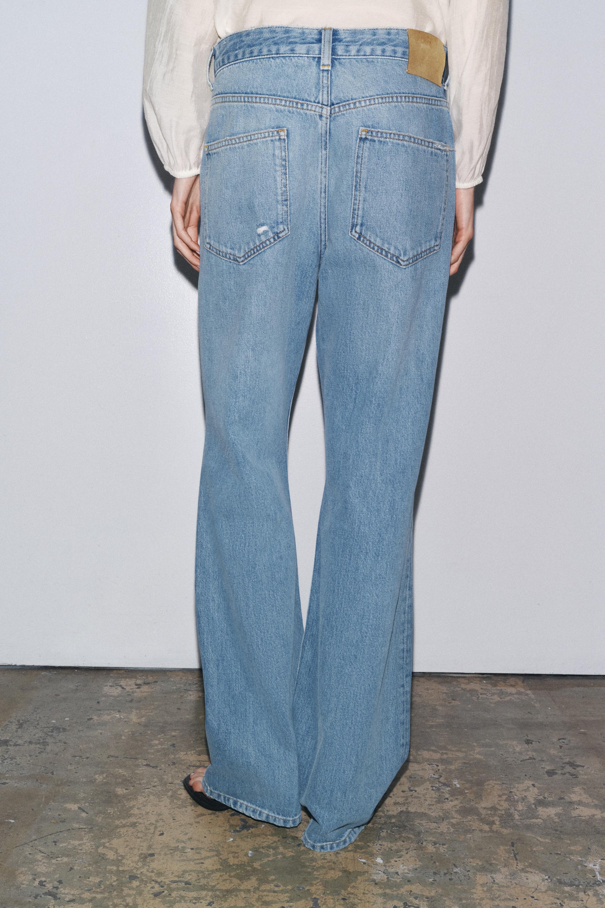 【ZARA】JEANS ZW COLLECTION ストレート ミッドライズ ダメージ JEANS ZW COLLECTION ストレート ミッドライズ ダメージ